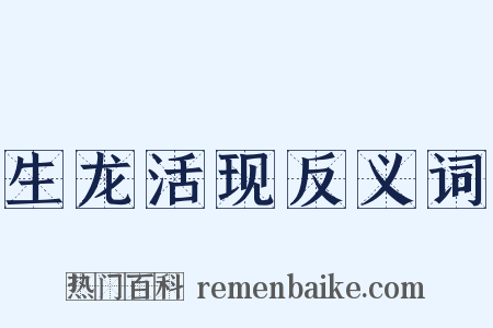生龙活现反义词是什么意思的图片